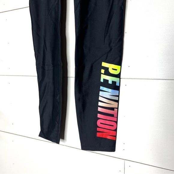 P.E Nation Emerging Gradient Rainbow Logo Legging in Black - Picture 4 of 7